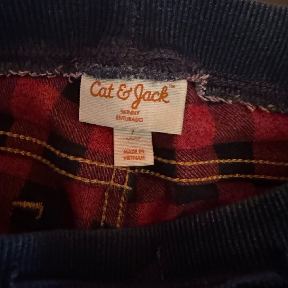 Cat & Jack Girls Skinny Stretch‎ Blue Denim Pants Size 7 - Picture 4 of 4
